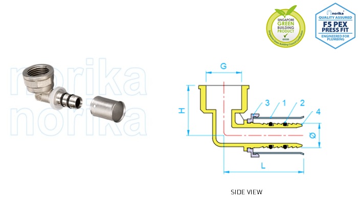 PEX Press-Fit FI Elbow  (Type F5)